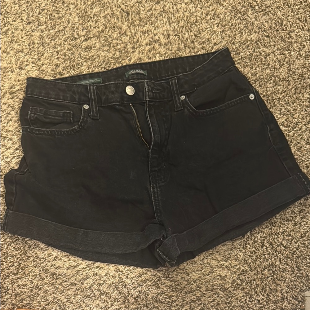 Black Denim Women's Shorts